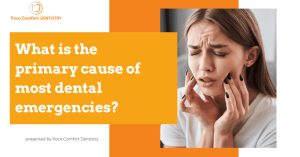 What is the primary cause of most dental emergencies?