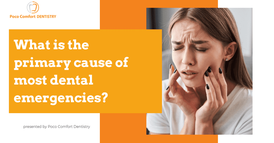 What is the primary cause of most dental emergencies?